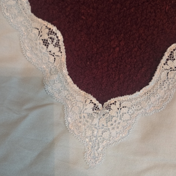 Light Aqua Blue Lace Tank Top - Picture 6 of 7